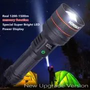 Strong Light High Power LED Flashlight USB Rechargeable Powerful Torch