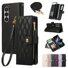 Leather Crossbody Wallet Case Full Body Cover For Samsung Galaxy Z Fold 6/5/4/3