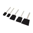 Foam Sponge Paint Brush Set Wood Handle Craft Touch Up 5 Pack Paint Sponge Set A