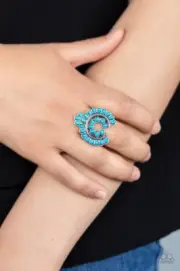 Paparazzi: Trendy Talisman - Blue Ring