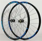 [ZECHAO] 26" 27.5" 29" 700C Bike Wheelset,Thru Axle Ultralight Front/Rear Wheel Set Rim 8-12 Speed Disc Brake Mountain Road Bicycle Wheels Wheelset (Color : Blue, Size : 26Inch)