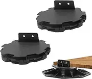 Wood Bearing Supports - Height Adjustable Deck Support, Outdoor Flooring Solution | 2pcs Wood Slab Pedestal Decking, Heavy Duty Deck Pedestal, Adjustable Deck Supports for Rooftop Terrace