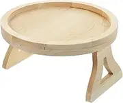 TOGEVAL Wooden Folding Pallet Couch Table Snack Tray Arm Rest Simple Design Multi-Functional Home Accessory