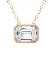 14K Rose Gold 1.50 ct. tw. Lab-Grown Diamond Solitaire Pendant