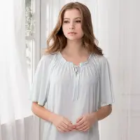 在飛比找Yahoo奇摩購物中心優惠-Rosemaid 羅絲美 - 保養系列短袖洋裝睡衣 - 空藍