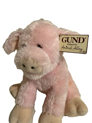 Gund Animal Alley NEW Pig Stuffy Plays Old McDonald & Pig Sounds