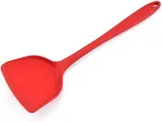 Silicone Wok Spatulas, Non Stick Heat Resistant Spatula Set, Kitchen Cooking Utensil for Frying, Flipping, Turning 13 inch Silicone Nonstick Turner, High Heat Resistant to 480°F(Red)