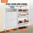 Shoe Storage Cabinet with 2 Flip Drawers Entryway Organizer for Heels Boots and