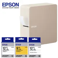 在飛比找PChome24h購物優惠-【超值組】EPSON LW-C610 智慧藍牙奶茶色標籤機+