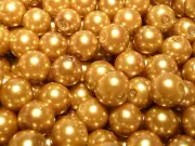 850pc Top Quality Round Glass Pearl Beads 10mm - Topaz Gold BULK WHOLESALE LOT