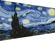 Starry Night by Van Gogh Large Paint by Number for Adults,Paint by Numbers Kits for Adults Beginners Canvas,16x36 Inch Large Size Abstract Landscape Easy Acrylic Watercolor Paint by Number,Gift Decor