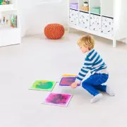 Play Factory Liquid Sensory Floor Play Tiles 4 Pack! For Interactive Play