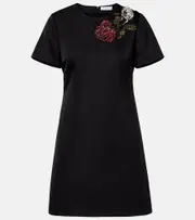 [McQueen] McQueen Embellished minidress AU 6 black