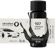 SD COLORS OBSIDIAN BLACK 197 15ML TOUCH UP PAINT PAINT PAINT BRUSH CODE 197 OBSIDIAN BLACK (COLOUR)