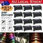 LED Solar Deck Lights Outdoor Path Garden Patio Pathway Step Stairs Fence Lamp