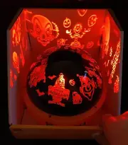 Projection Shadow Creepy Clown Halloween Rotating LED Light Color Changing