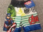 Marvel Avengers Spider-Man Spiderman Hulk Swim Trunks Boys Size 4 - UPF +50