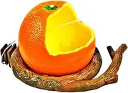 iplusmile Birds Feeding Bowl Fruits Plastic Parrot Cage Food Container Birds Food Holder Tree Branch Design Easy to Clean