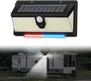 Solar RV Porch Light - Strong Magnetic Installation, Motion Activated Sensor Light, Camper Exterior 190 LED Super Bright with Strobe Lights, RV Awning Lights for RV, Trailer, Camper, 5th Wheel