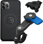Quad Lock Motorcycle Handlebar Mount Kit with Vibration Dampener and MAG Phone Case for iPhone 11 Pro Max