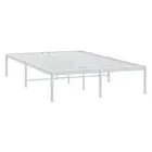 Metal Bed Frame White 137X187 Cm Double Steel Queen Bed Frames