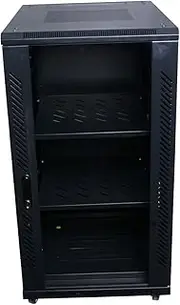 HCC 22RU 600mm Deep Free Standing Cabinet 19 Inch Server Rack Data Network Comms 18U 19”, Black (RF-22R-60x60-CL)