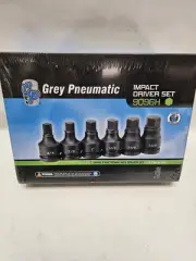 GREY PNEUMATIC 9096H 1" DRIVE FRACTIONAL HEX DRIVER 6 PIECE SET