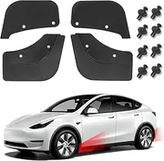 FLAMPETUS Mud Flaps for Tesla Model Y,Splash Guards Fender Vehicle Tire Protector Sediment Protection 4PCS Model Y Accessories 2019-2023 2024