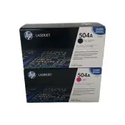Genuine HP 504A Color Toner Cartridges 4 Pack Color LaserJet Pro CP3525, CM3530