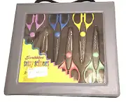 SCRIBBLERS Sassy Scissors Collection - Set of 6 Craft Scissors Scrapbooking
