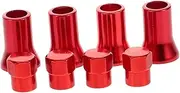 TIDTALEO 8 Pcs Tire Valve Stem Cover Car Brake Pedal Accelerator Brake Pedal Electric Brake Pedal Motorcycle Voltage Regulator Edge Valve Cover Barrel Tires Kit Ruler Red Aluminum Alloy