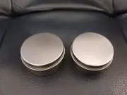 Set of 2, Small Empty Tins for Crafts, Beads, Buttons, Sequins, Diamond Painting