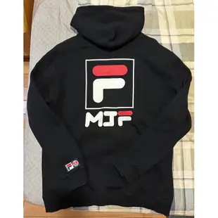 MJF MJFresh X FILA 頑童 長袖 帽T 黑色 M號