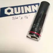 Quinn 9/16" x 3/8" Dr Deep Socket. 6 Point Free Shipping