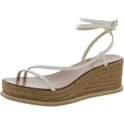 Jimmy Choo Womens Drive 60 Leather Open Toe Buckle Wedge Sandals Shoes BHFO 2826