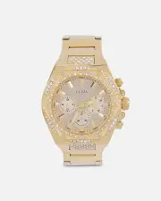 [GUESS MAINLINE] Guess Mainline Fury Glitz Bracelet Watch Gold - Size ONE ONE Gold