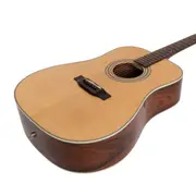 Saga '850 Series' Solid Spruce Top Acoustic-Electric Dreadnought Guitar (Natural Gloss)