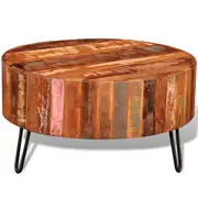 Coffee Table Solid Reclaimed Wood Round vidaXL