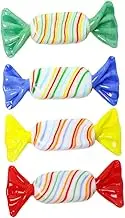 Generic 4pcs Candy Glass Ornaments Candy Dish Brands Mini Vending Machine Candy Jars with Lids Candies Candy Containers for Candy Buffet Candy Bowl Party Tableware Cute Jars Sugar Bowl