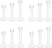 [NZDLM] 16g Clear Nose Studs Plastic Helix Piercing Jewelry for Women Men 16 Gauge Bioflex Earrings Lobe Piercing Retainers for Work Sport Surgery Sensitive Ears Lip Tongue Piercing Rings 12pcs