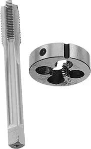 CRILSTYLEO Efficient Tapping Tool Holder Machine Thread Screw Tap Set Round Die Tool Set with Ratchet Holder for Maintenance