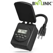 BN-LINK 7 Day Outdoor Heavy Duty Digital Programmable Timer Dual Outlet 1875W