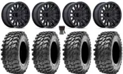 MSA Creed 15" Wheels Black 30" Rampage Tires Polaris RZR XP 1000 / PRO XP