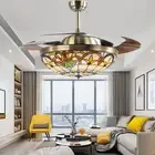 42" LED Ceiling Fan Light Chandelier Lamp Remote 3-Speeds 3-Color Light Change