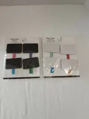 Lot X2 Memo Clips (4) Black Chalkboard & (4) White Dry Erase Clips BNIP!