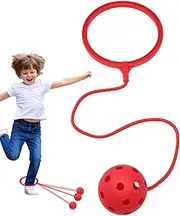 Ankle Skip Ball for Kids, Assorted Colors Rotating Soft Single-Leg Swing Jumping Ring, Coordination Fitness Sports Ball Outside Exercise Skipping Toy for Home