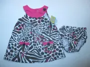 NEW NWT Carter's Animal Print Dress & Bloomers 2-pc Set Baby Girls 9 months
