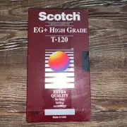 New Sealed Scotch EG+ High Grade T-120 VHS Tape Blank 3M