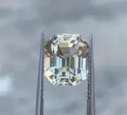 5.90 ct Natural cut Emerald Square Shape yellow Kunzite from Afghanistan.