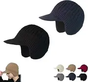 [BnMvF] Joyhnny Cozyhead Beanie,Johnny Cozy Head Beanie,Sherum Winter Warm Caps with Brim,Warm Ear Protection Fleece Knitted Hat